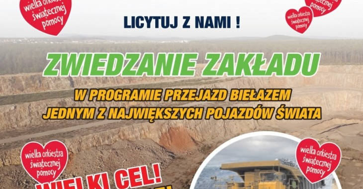 Trzuskawica wspiera Wielką Orkiestrę Świątecznej Pomocy. Wylicytuj zwiedzanie kopalni Biełazem!