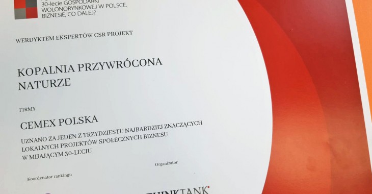 Projekty CEMEX wśród najważniejszych społecznych projektów ostatniego 30-lecia