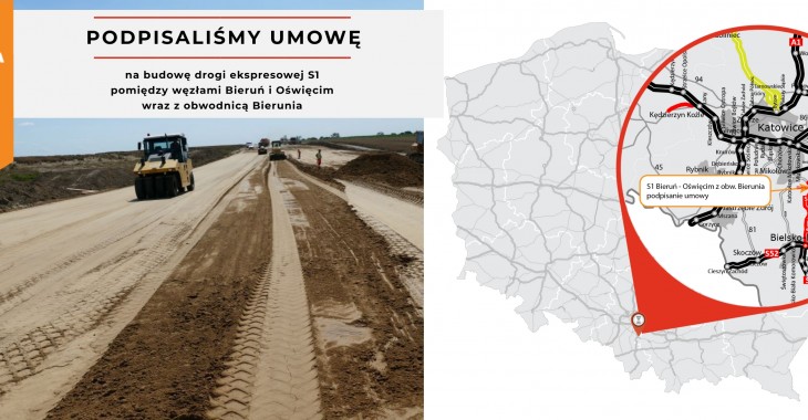 Najważniejsze odcinki S1 z umowami. W realizacji mamy już ponad 30 km nowego przebiegu S1