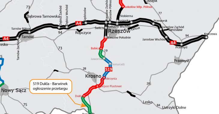 Przetarg na realizację kolejnych 18 km drogi ekspresowej S19 na Podkarpaciu