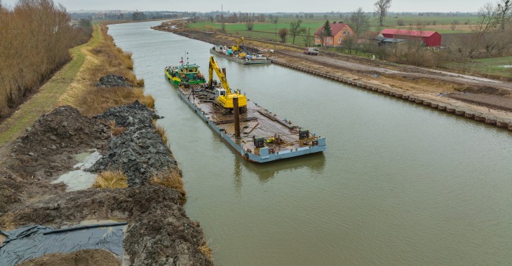 Postęp prac na budowie II etapu drogi wodnej: Zalew Wiślany - Zatoka Gdańska