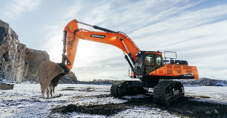 Nowe funkcje/opcje dużych koparek gąsienicowych Doosan